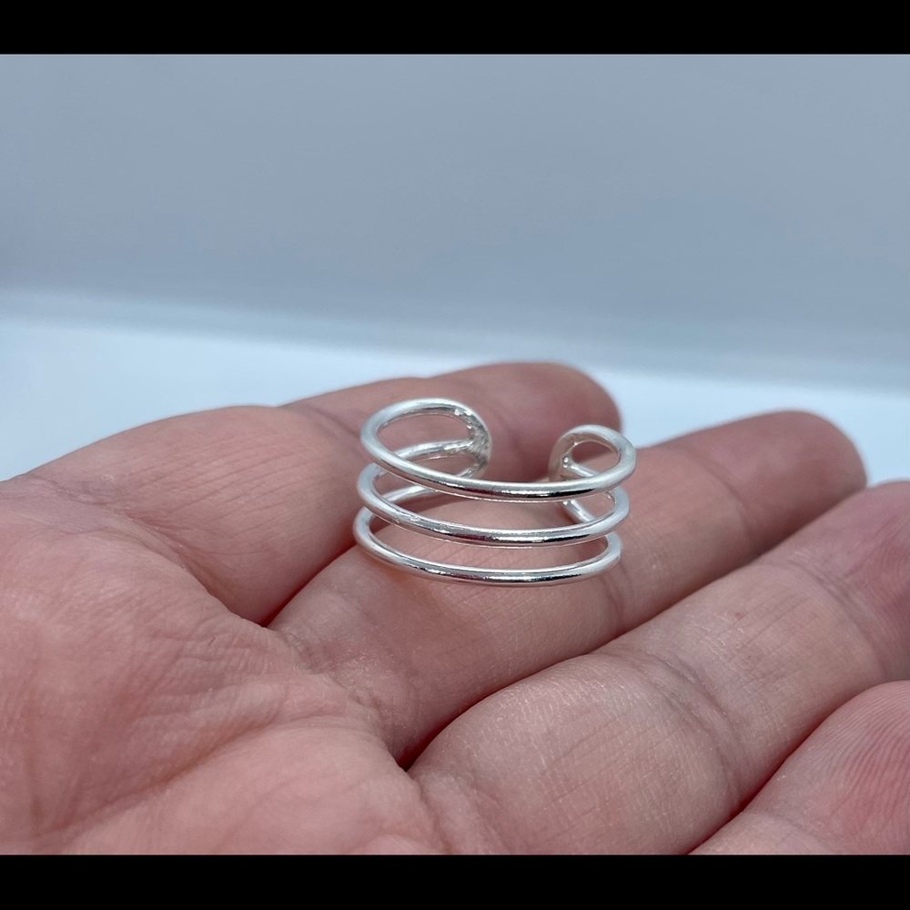 Sterling silver Unique cuff band ring